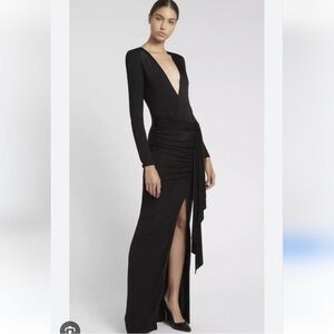 Alice + Olivia Black Long Sleeve Gown